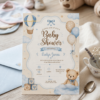 Teddy Bear Hot Air Balloon Baby Shower Invitation (Digital Download) - Image 3